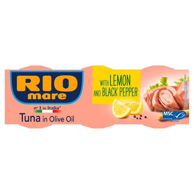 Rio Mare Msc Tuna With Lemon & Black Pepper, 3 x 80g