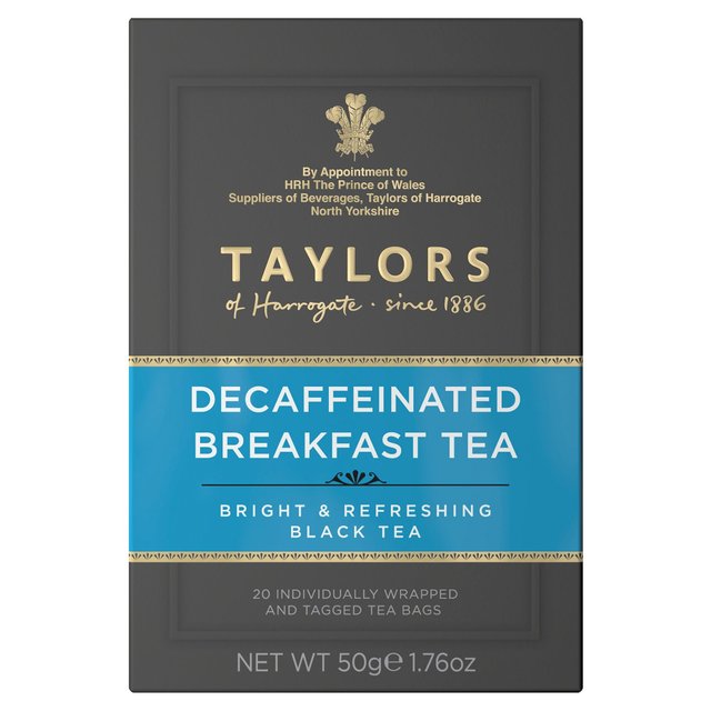 Taylors Decaffeinated Breakfast Teabags, 20 Per Pack