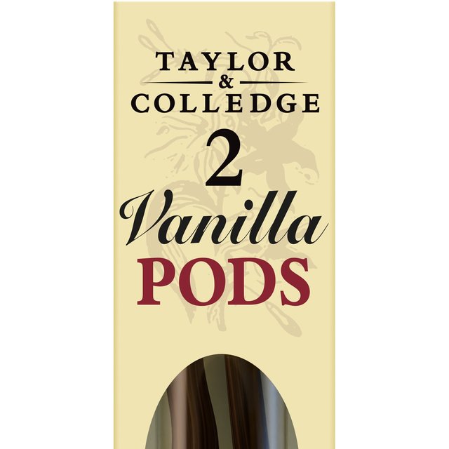 Taylor & Colledge 2 Organic Vanilla Pods, 2 Per Pack