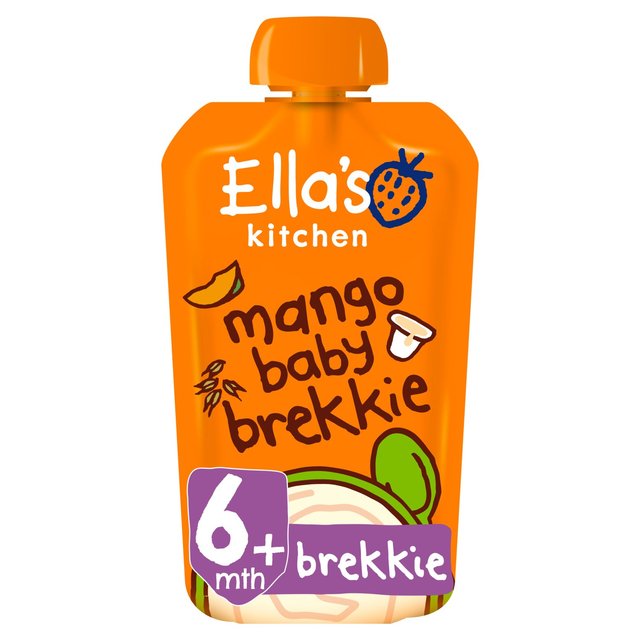 Ella’s Kitchen Mango Baby Brekkie Baby Food Breakfast Pouch 6+ Months, 100g