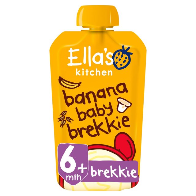 Ella’s Kitchen Banana Baby Brekkie Baby Food Breakfast Pouch 6+ Months, 100g