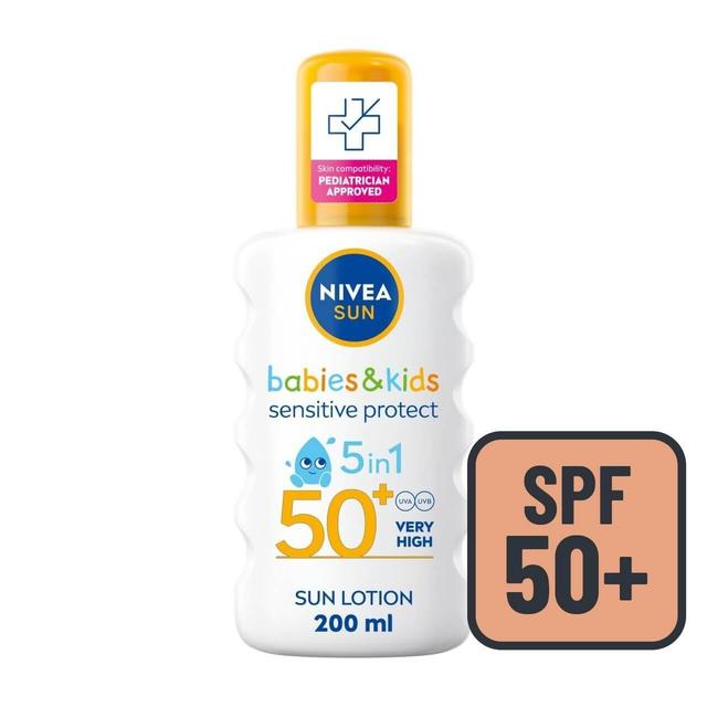 Nivea Sun Kids Sensitive Protect Spf 50+ Sun Lotion Spray, 200ml
