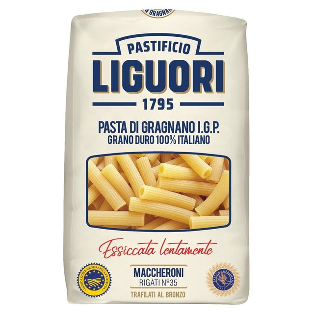 Pastificio Liguori Maccheroni Rigati Pasta, 500g