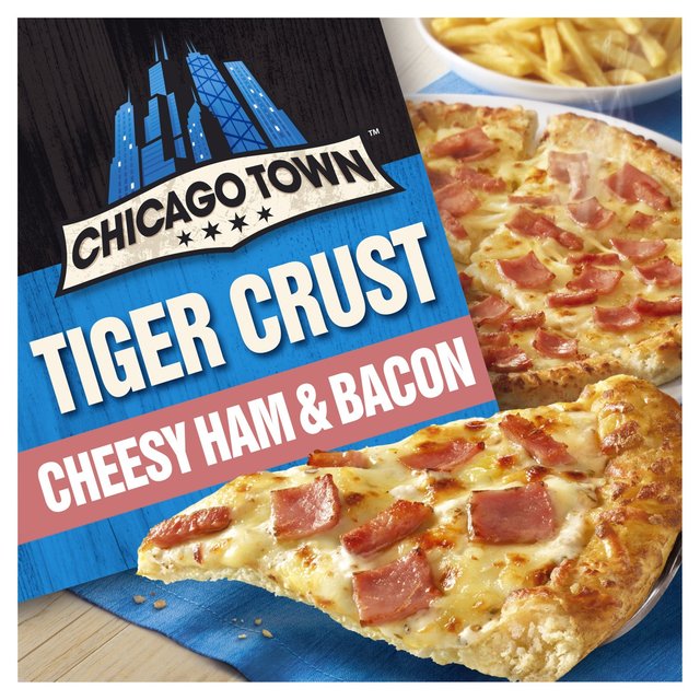 Chicago Town Tiger Crust Cheesy Ham & Bacon Pizza, 315g