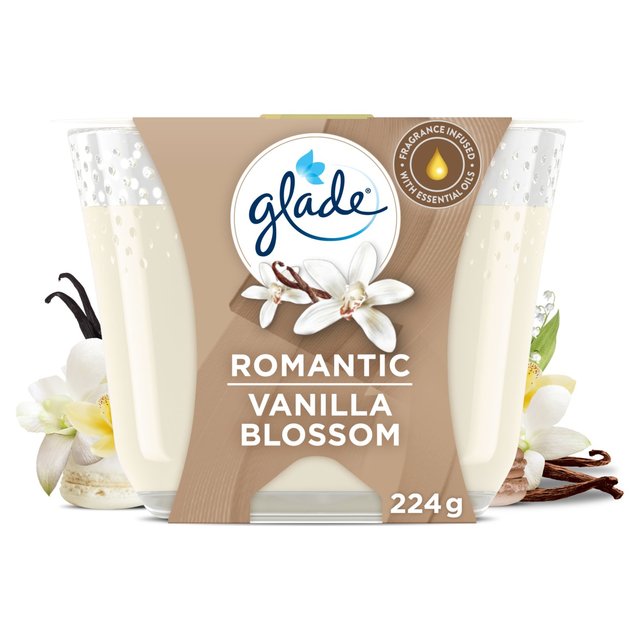 Glade Large Candle Vanilla Blossom Air Freshener, 224g