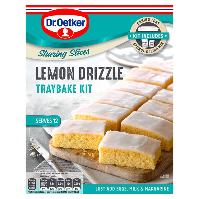Dr. Oetker Lemon Drizzle Traybake Kit, 375g