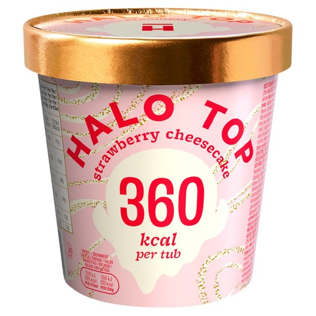 Halo Top Strawberry Cheesecake Low Calorie Ice Cream, 473ml