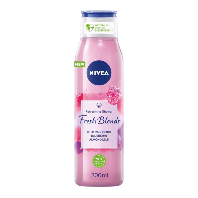 Nivea Fresh Blends Raspberry Blueberry & Almond Milk Shower Gel Cream, 300ml