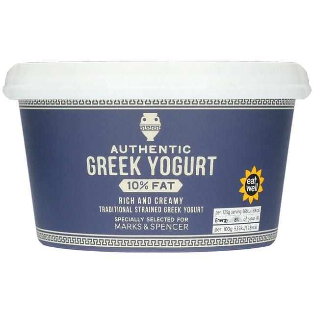 M & S Authentic Greek Yoghurt 10% Fat, 500g