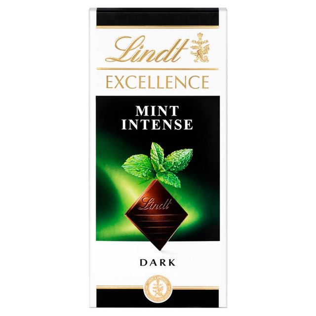 Lindt Excellence Intense Dark Mint Chocolate Bar, 100g