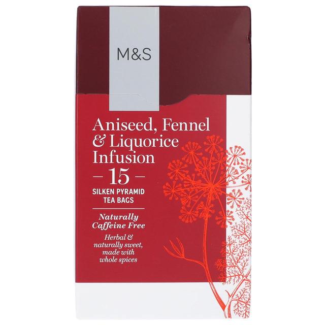 M & S Aniseed, Fennel & Liquorice Infusion Tea Bags, 15 Per Pack