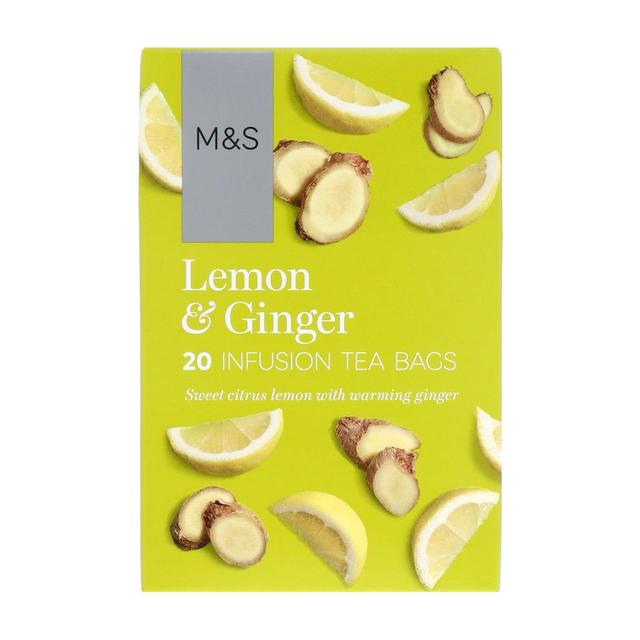 M & S Lemon & Ginger Infusion Tea Bags, 20 Per Pack