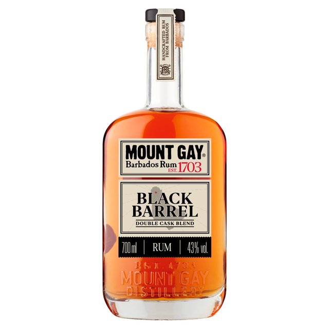 Mount Gay Black Barrel Double Cask Blend Barbados Golden Rum, 70cl