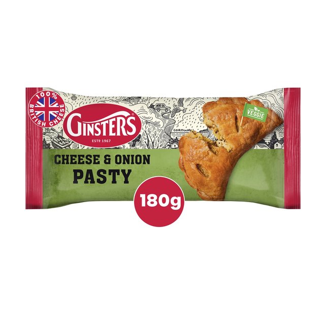Ginsters Cheddar & Caramelised Onion Pasty, 180g