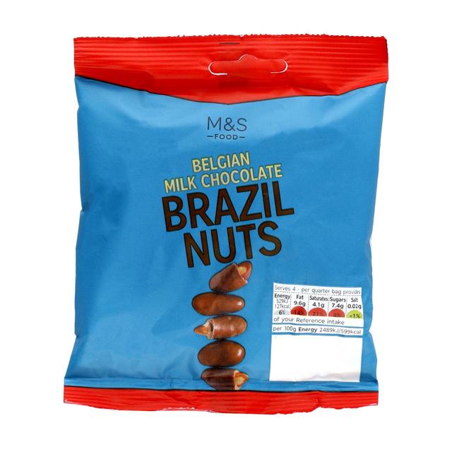 M & S Belgian Milk Chocolate Brazil Nuts, 85g