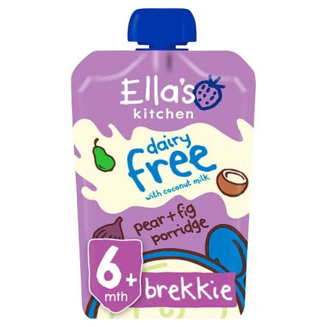 Ella’s Kitchen Dairy Free Pear and Fig Porridge Baby Food Pouch 6+ Months, 100g