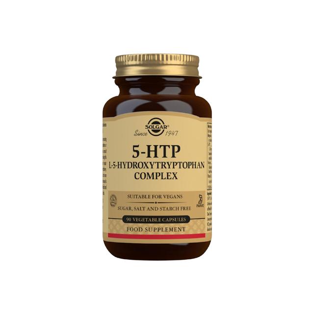 Solgar 5-HTP L-5-Hydroxytryptophan Complex Vegetable Capsules, 90 Per Pack