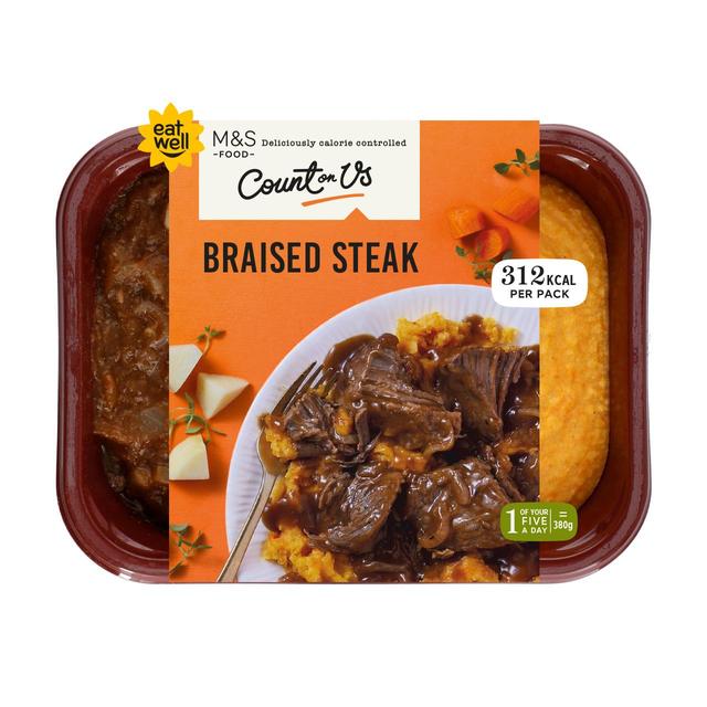M & S Count On Us Braised Steak With Root Vegetable Crush, 380g