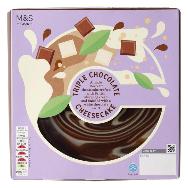 M & S Triple Chocolate Cheesecake, 550g