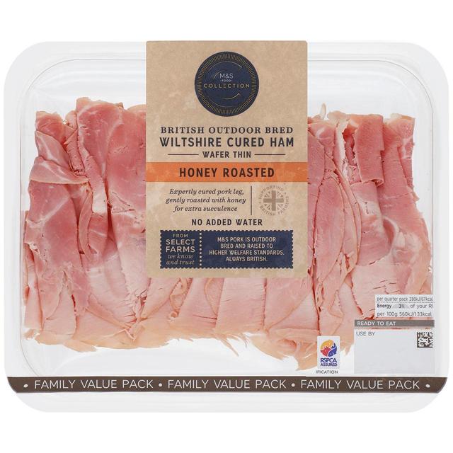 M & S British Wiltshire Cured Honey Roast Ham Family Pack, 200g