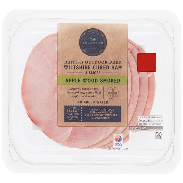 M & S British Wiltshire Cured Apple Wood Smoked Ham, 120g