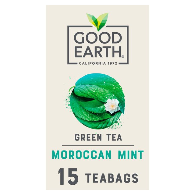 Good Earth Teabags Moroccan Mint & Green Tea, 15 Per Pack