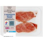 M&S Select Farms British Outdoor Bred 2 Unsmoked Bacon Chops