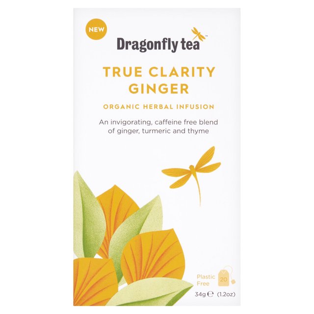 Dragonfly Tea Organic True Clarity Ginger, 20 Per Pack