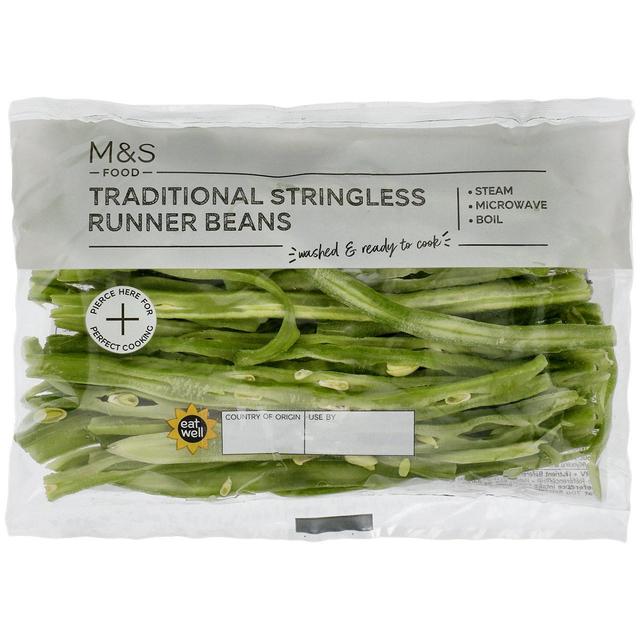 M & S Traditional Stringless Runner Beans, 200g