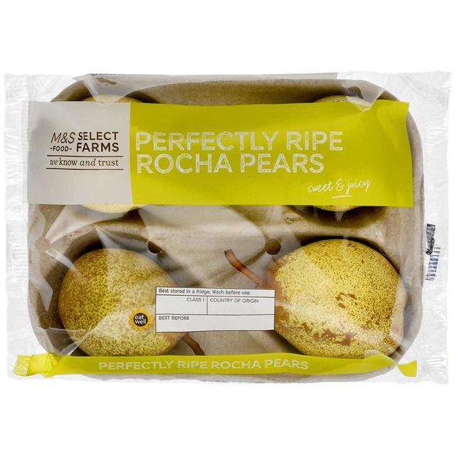 M & S Rocha Pears Perfectly Ripe, 4 Per Pack