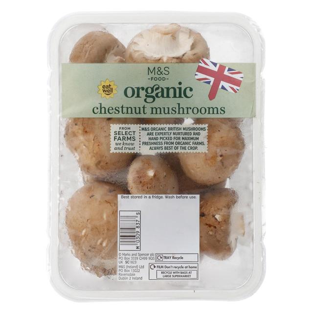 M & S Organic Chestnut Mushrooms, 250g