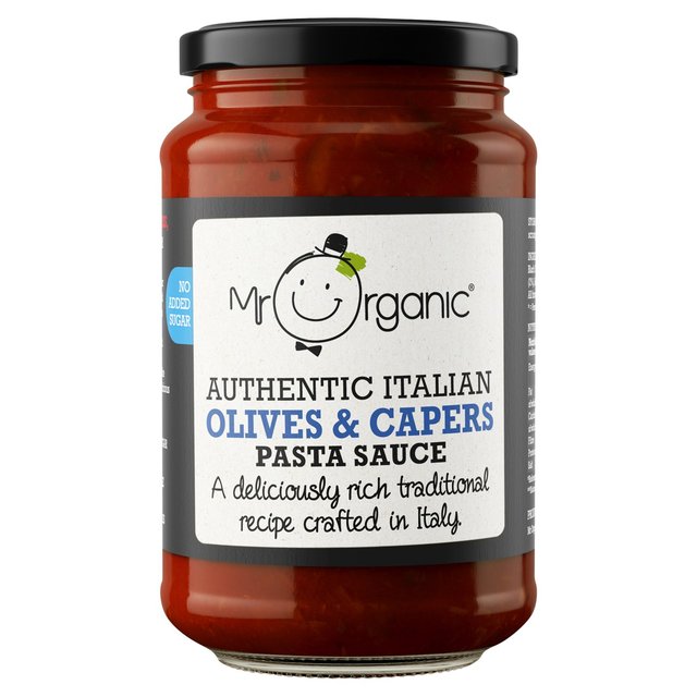 Mr Organic No Added Sugar Olives & Capers Pasta Sauce, 350g