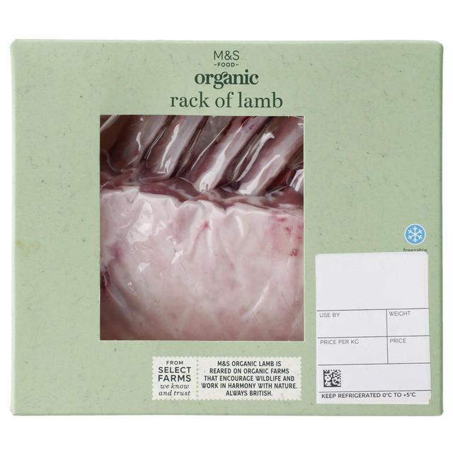 M & S Organic Rack of Lamb, Typically: 300g