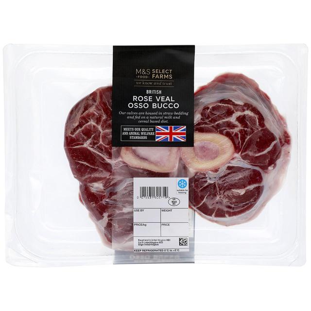 M & S Select Farms Rose Veal Osso Bucco, Typically: 625g