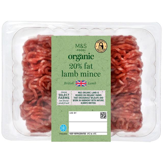 M & S Organic Lamb Mince 20% Fat, 400g
