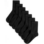 M&S Kids 7pk Ankle School Socks, Black