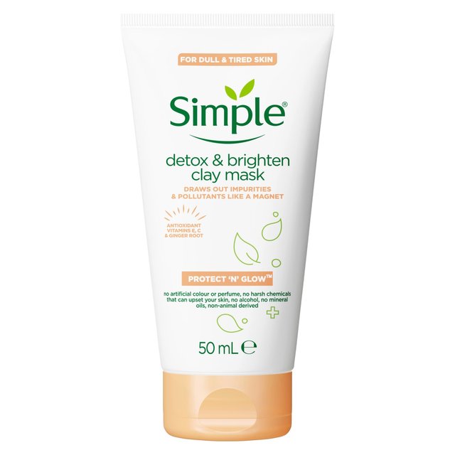 Simple Protect ’N’ Glow Detox & Brighten Clay Face Mask, 50ml
