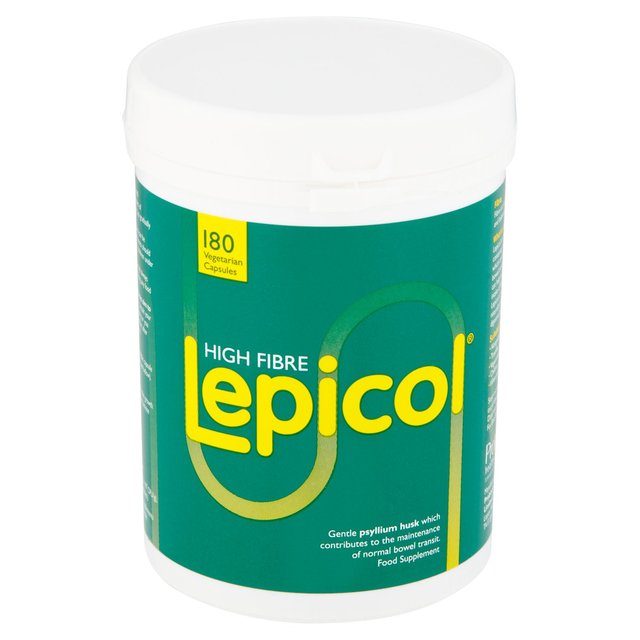 Lepicol High Fibre Psyllium Husk Normal Bowel Supplement Capsules, 180 Per Pack