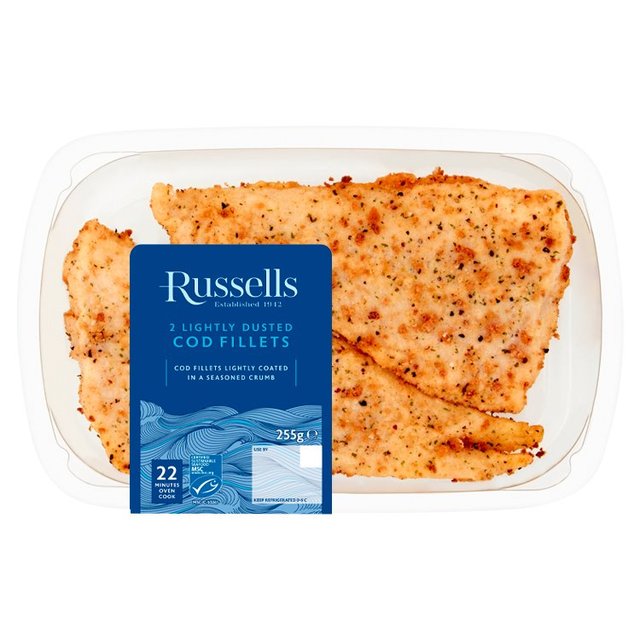 Russell’s MSC Lightly Dusted Cod, 260g