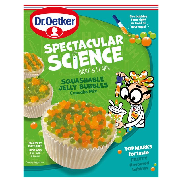 Dr. Oetker Spectacular! Science Squashable Jelly Bubbles Cupcake Mix, 295g