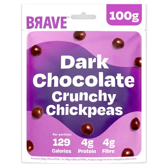 Brave Roasted Chickpeas Dark Chocolate Sharing, 100g