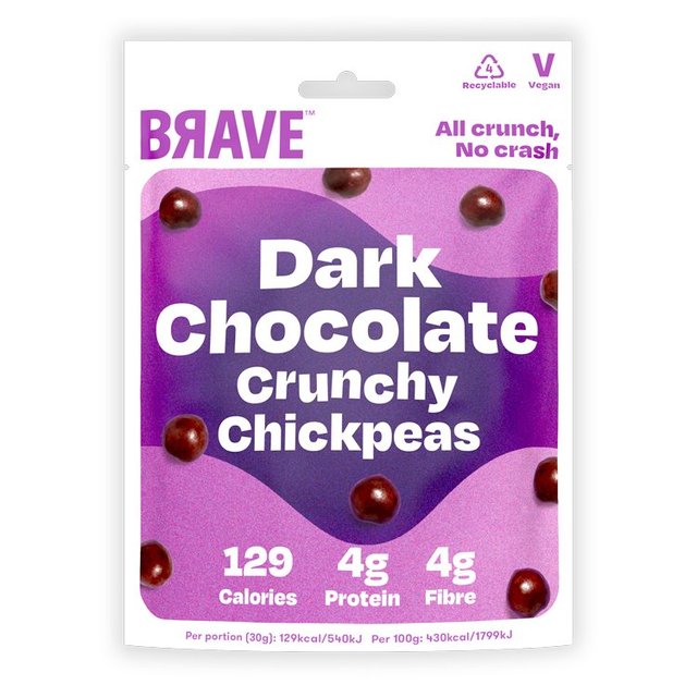 Brave Roasted Chickpeas Dark Chocolate, 30g