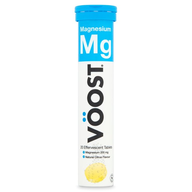 Voost Mg Lemon Magnesium Effervescent Tablets 200mg, 20 Per Pack