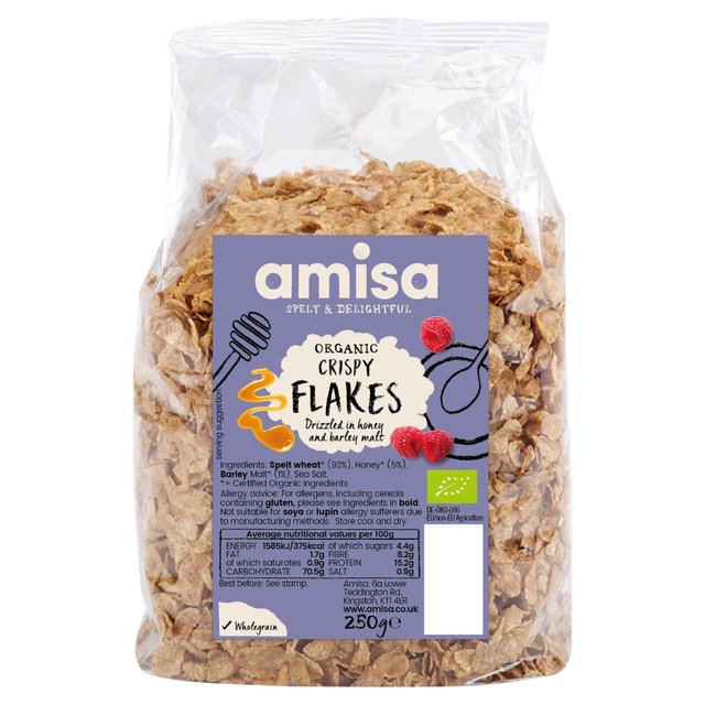 Amisa Organic Crispy Spelt Flakes, 250g
