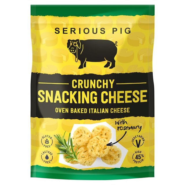 Serious Pig Crunchy Oven Baked Italian Cheese Snacks With Rosemary, 24g
