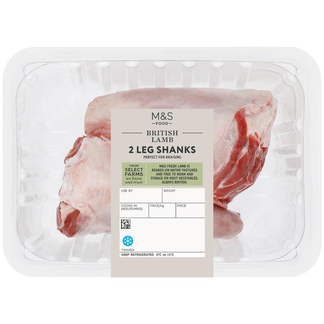 M & S Select Farms British 2 Lamb Shanks, Typically: 840g