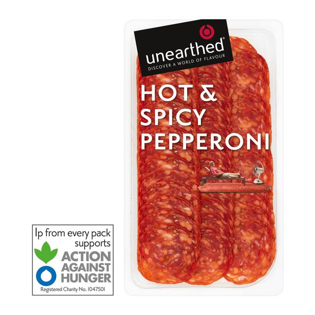 Unearthed Hot and Spicy Pepperoni, 90g