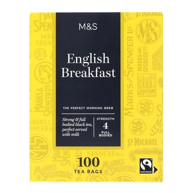M & S Fairtrade English Breakfast Tea Bags, 100 Per Pack