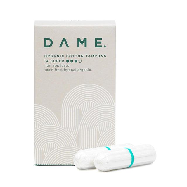 Dame Organic Cotton Tampons Super, 14 Per Pack