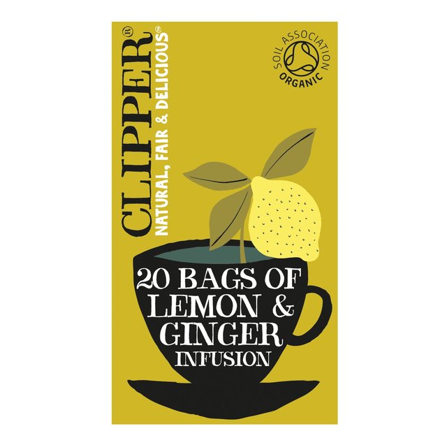 Clipper Organic Lemon & Ginger Infusion, 20 Per Pack